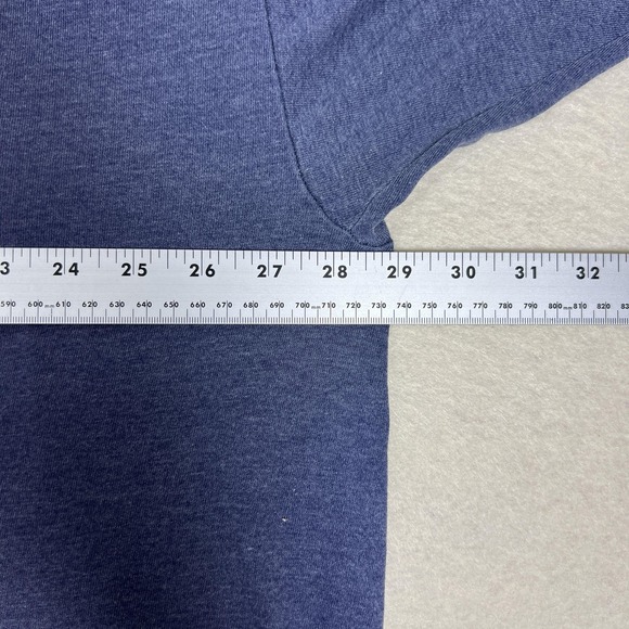 Vintage Nike Shirt Mens 2XL Blue Long Sleeve USA Made Swoosh 90s Athletic Tee - Picture 10 of 11